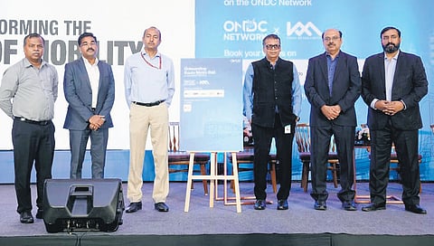 Officials of KMRL, ONDC and DPIIT, among others, at the function held 
in Kochi on Thursday