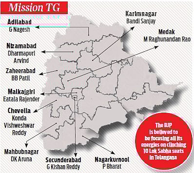 Ten Lok Sabha seats on saffron party’s radar