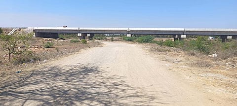 The damaged roads in Somanahalli, Dharmapuri which the residents have requested the state highways to build. 