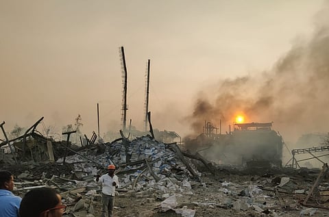 Blast site near Pharma plant in Telangana.