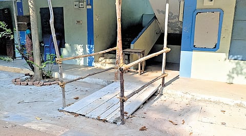 Entry ramps and pathways are among the basic facilities required for PwD. However, only temporary and makeshift ramps are installed in some polling stations