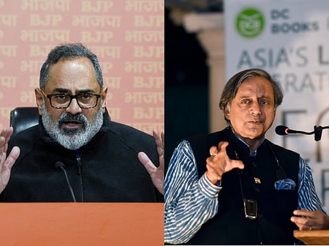 Rajeev Chandrasekhar sends legal notice to Shashi Tharoor over 'false allegations' of bribing voters