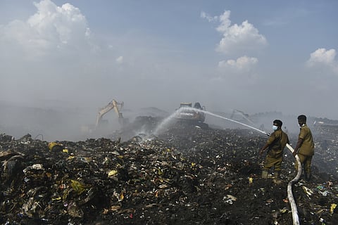 Firefighters extinguished the blaze early on Friday.  