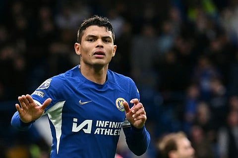 The 39-year-old Brazilian defender Thiago Silva who will be leaving Chelsea at the end of the season after four years at the club.