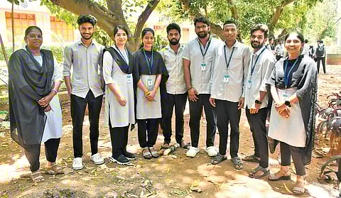 A question on the capital issue set off giggles among the group. 