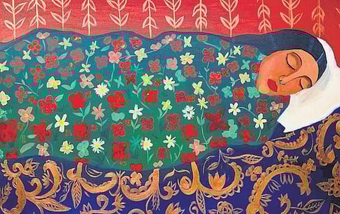 A painting by Palestinian artist Malak Mattar. For representational purposes only. 