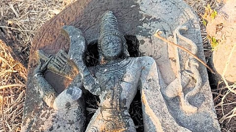 The inscription belongs to Kakatiya Rudrama Devi period of Kayastha chief Janniga Deva.