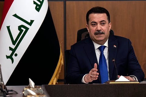 Iraqi Prime Minister Mohammed Shia al Sudani chairs negotiations between Iraq and the United States to end the International Coalition mission in Baghdad, Iraq, Jan. 27, 2024.
