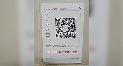 The advertisement Arun put out in the male washrooms of Bengaluru Metro stations 