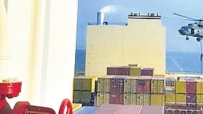 Iranian commandos raiding the ship near the Strait of Hormuz on Saturday.