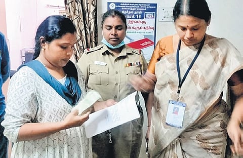 The flying squad tightened checks based on information of alleged cash distribution near Alandurai