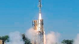 Indigenous technology cruise missile being test fired from ITR off Odisha coast on Thursday 