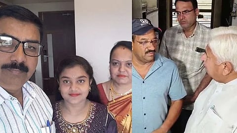 (L-R) Three members of the family, Parashuram, Lakshmi and Akhanksh, were murdered. Minister H K Patil visits the crime scene on Friday morning.