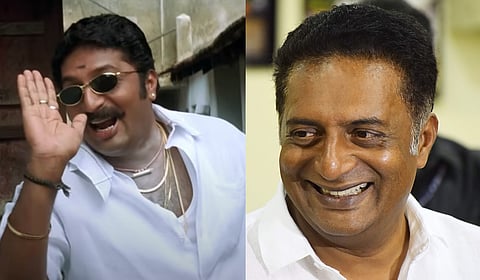 Actor Prakash Raj as Muthupaandi in 'Ghilli' (L)