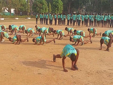 Training camp for youths aspiring to join armed forces