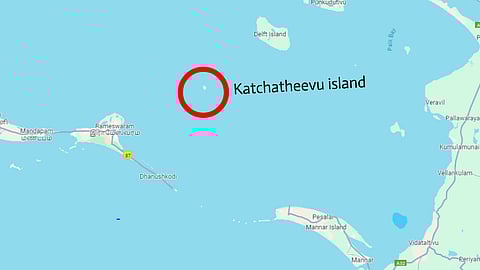 Katchatheevu , a 285-acre piece of uninhabited land, is located 33 kilometres from Rameswaram in Tamil Nadu and 24 kilometres off the coast of Neduntheevu in Sri Lanka.