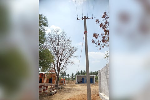 Sri Irulappa Swamy temple got a power connection nearly after 40 years.