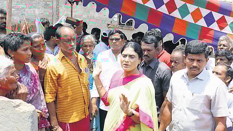 APCC president YS Sharmila’s poll campaign in Kadapa on Sunday