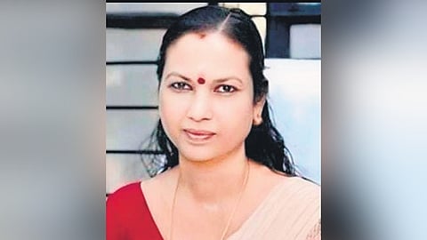 TN Sarasu, the BJP candidate in Alathur