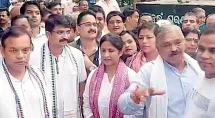 Suresh Routray campaigning for Manmath in Bhubaneswar