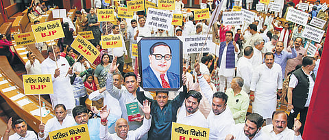 AAP even saw an opportunity to take the ‘anti-Dalit’ jibe at the BJP.