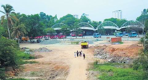 The site for the proposed KSRTC terminal at Vyttila mobility hub 