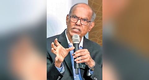 Former Reserve Bank of India governor Duvvuri Subbarao speaks at the launch of his book ‘Just a Mercenary?: Notes from My Life and Career’ on Wednesday