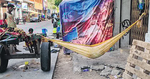 With the heat waves setting in, it is gruelling to live without a roof in Chennai
