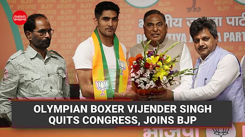 Olympian boxer Vijender Singh quits Congress, joins BJP