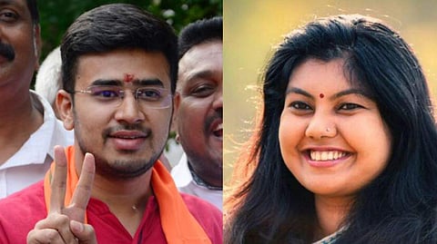 Congress candidate Sowmya Reddy, daughter of Transport Minister Ramalinga Reddy, is pitted against BJP sitting MP Tejasvi Surya.