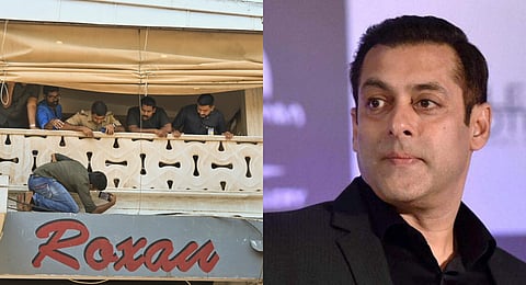 Mumbai Police and Forensic team officials at actor Salman Khan's residence at Bandra after the firing.
