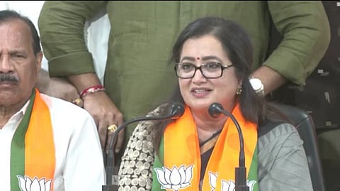 Independent MP from Mandya in Karnataka Sumalatha Ambareesh on Friday joined the BJP.