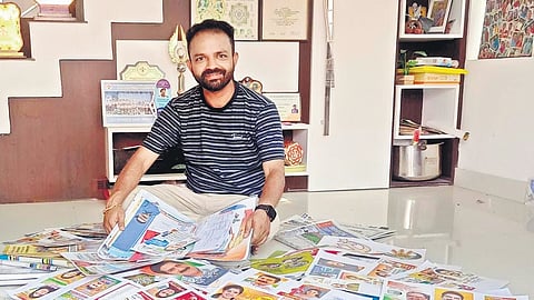 Sivakumar with his collection 