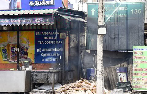 This signboard leaves several vehicle users, confused on which route to take further to reach places like Thanjavur and Nagapattinam.