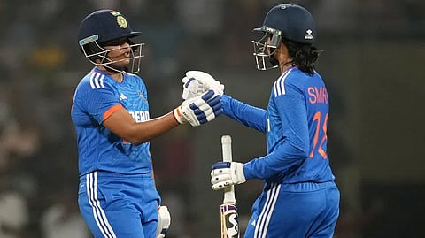 India's opening batters Shafali Verma and Smriti Mandhana.