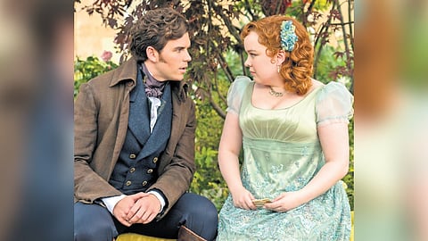 Colin (Luke Newton) and Penelope (Nicola Coughlan) are the stars of Bridgerton 3