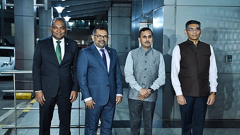 Maldives Foreign Minister Moosa Zameer on Wednesday arrived in New Delhi on an official visiT.
