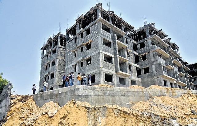 Collapsed on the sheds where labourers resided 