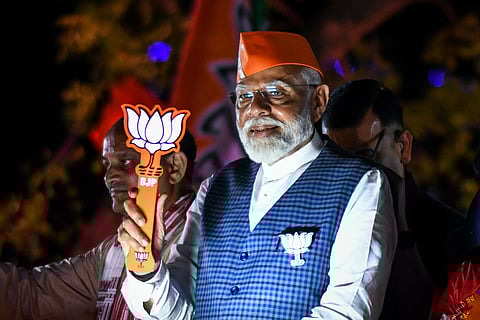 PM Modi at a rally in Odisha (Photo | Express)