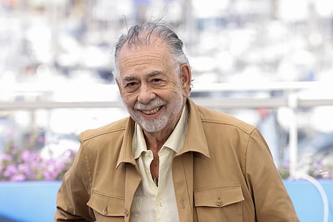 Director Francis Ford Coppola poses for photographers at the photo call for the film 'Megalopolis' at the 77th international film festival, Cannes, southern France, Friday, May 17, 2024.