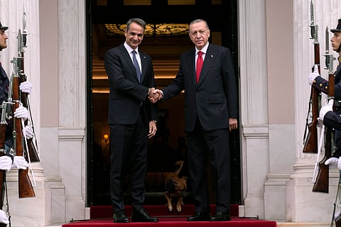 Old foes Turkey and Greece will test a five-month-old friendship initiative on Monday, May 13, 2024 when Greek Prime Minister Kyriakos Mitsotakis visits Ankara.