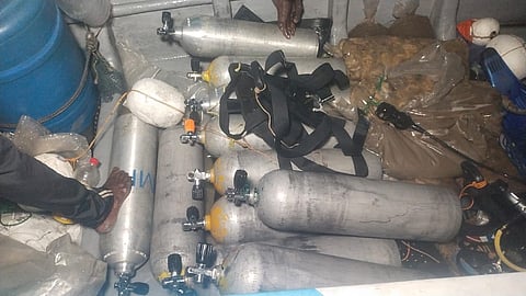 Officials said arresting fishers with scuba diving kits is unusual.