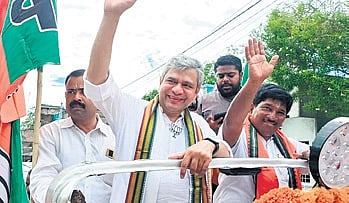 Union Railway Minister Ashwini Vaishnaw during an election campaign