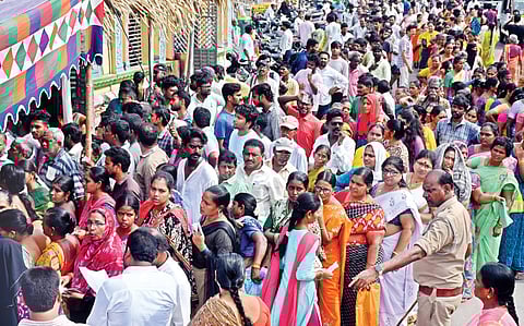 Voters make a beeline to cast their vote in Vijayawada;