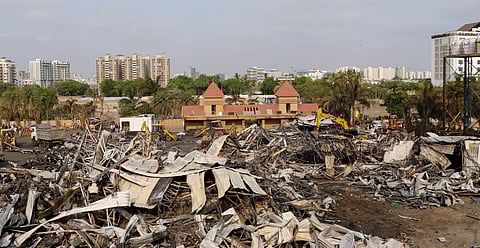 The game zone site where a major fire on Saturday evening killed at least 28 people and injured three, in Rajkot.