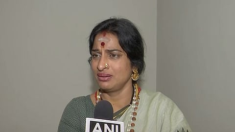 Madhavi Latha, who contested the Hyderabad Lok Sabha seat against AIMIM MP Asaduddin Owaisi, met residents who alleged the builder had illegally begun construction in the common area