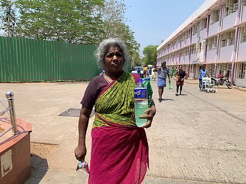 Visitors have  to walk down to the ground flood to fill bottles every time