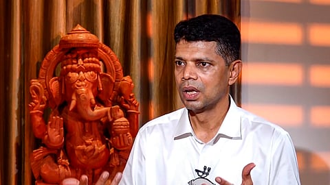 BJD leader VK Pandian at an interview with PTI, in Bhubaneswar, Monday, May 20, 2024.