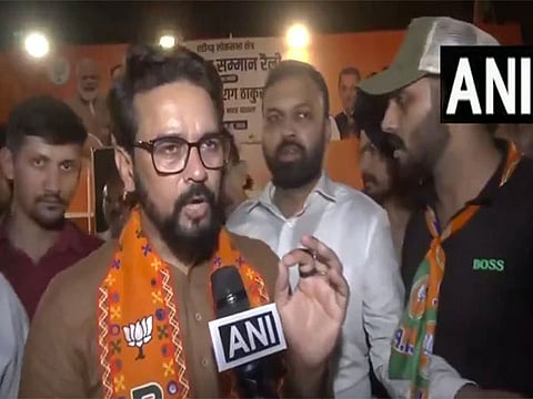 Outgoing Union Minister Anurag Thakur