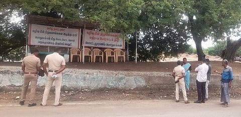 The shed established by the Pottaloorani agitation committee. 